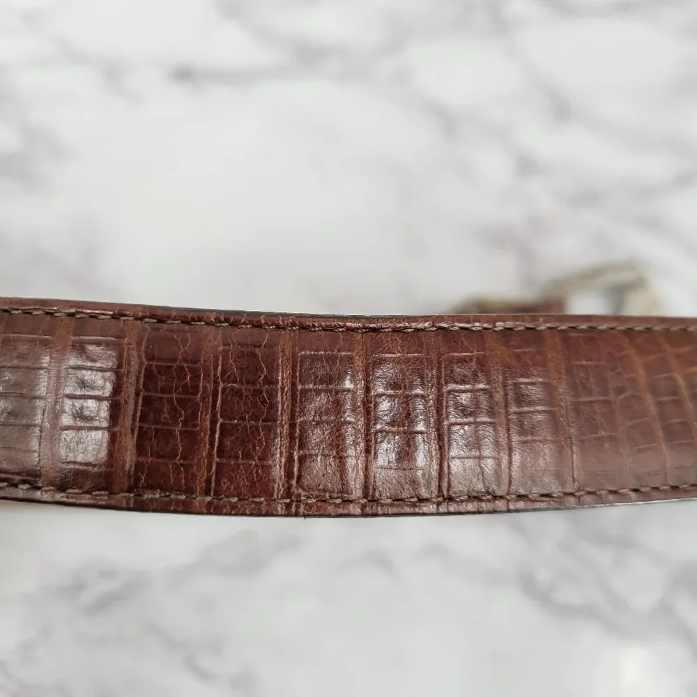 Brighton Museum Pegasus Sphinx Leather Belt With Coin Conchos Vintage